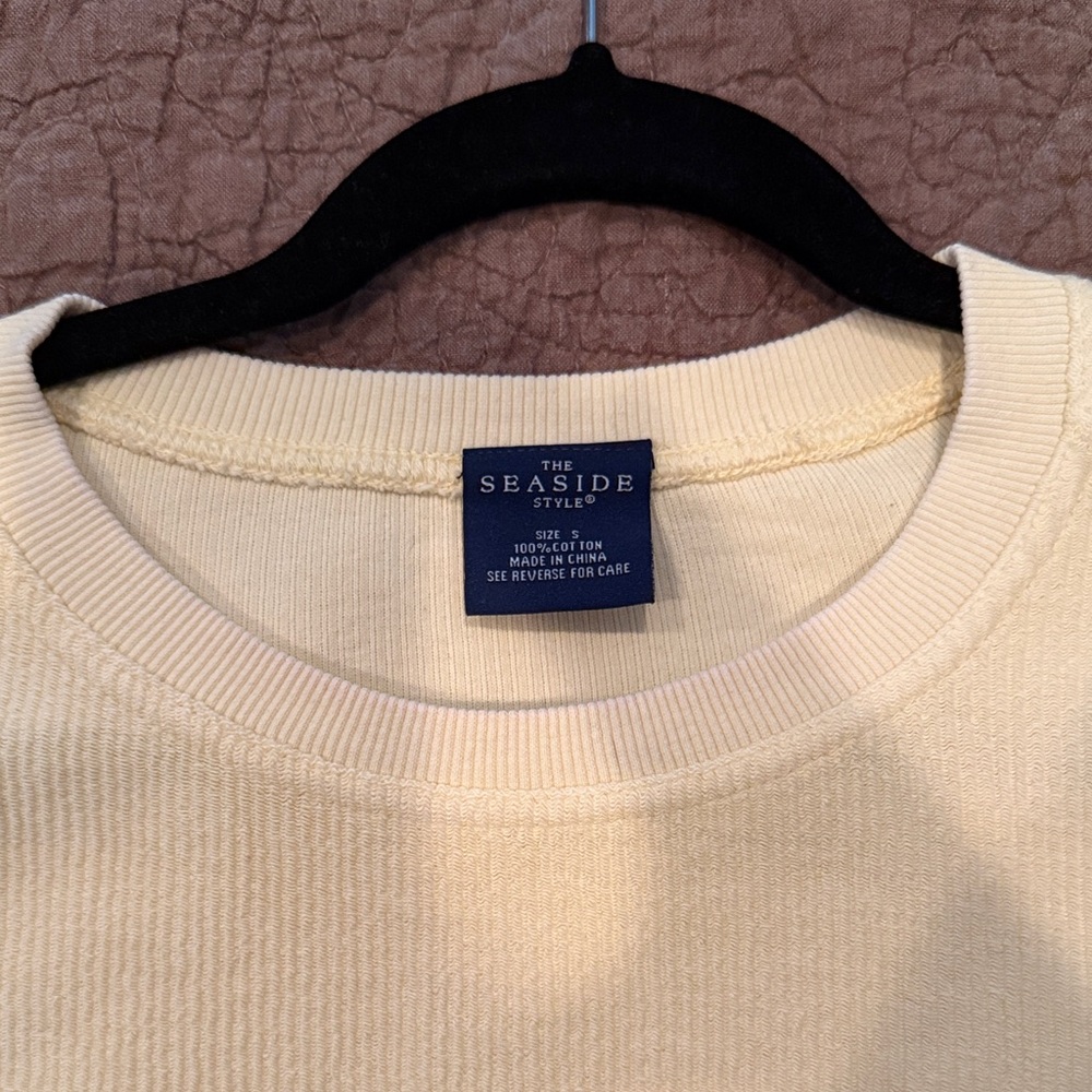 Seaside Crewneck Sweater in Pale Yellow - Picture 2 of 4